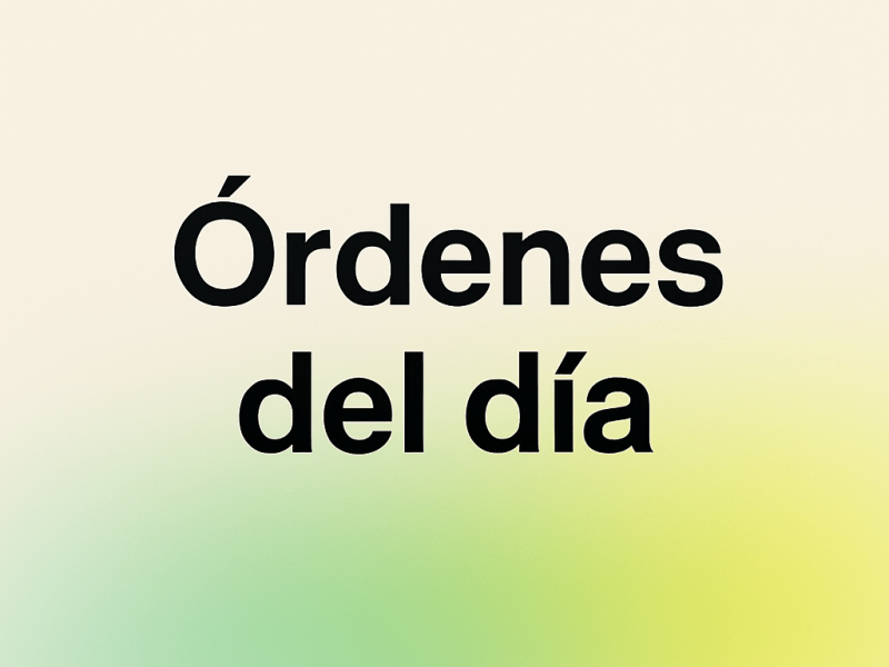 ORDEN DEL DÍA&nbsp;ASAMBLEA