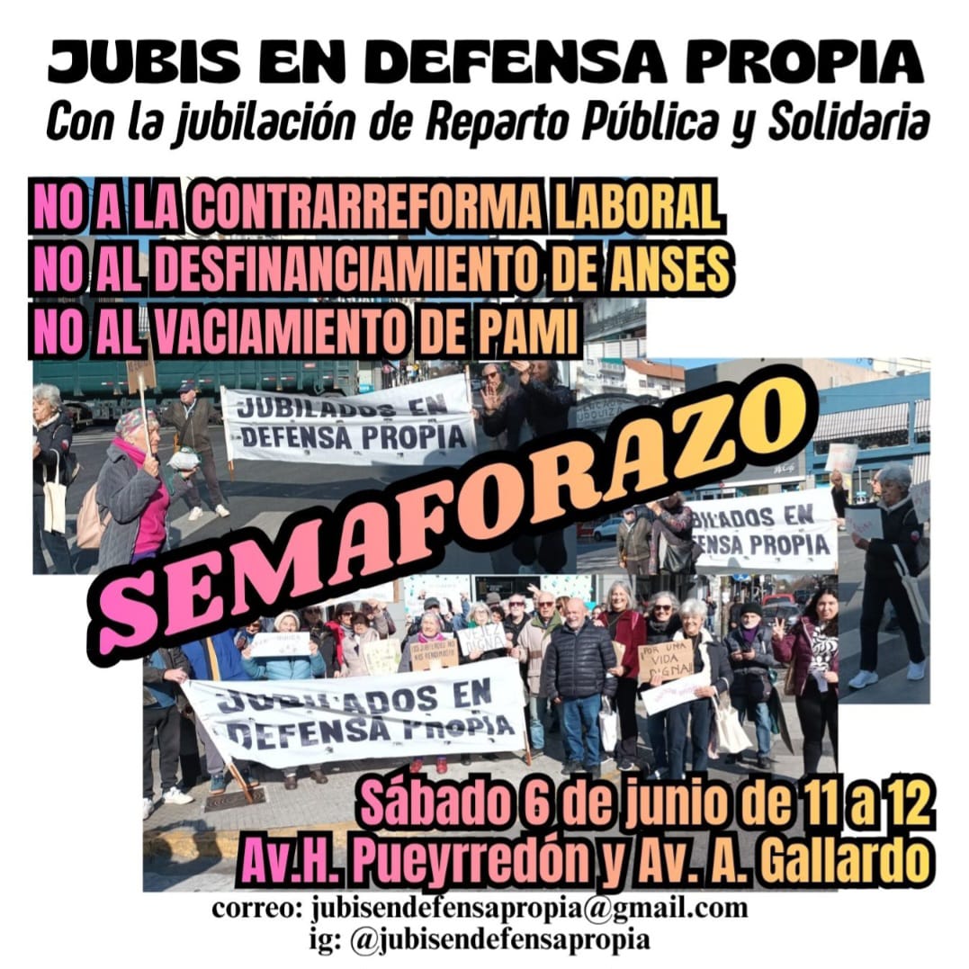 Semaforazo de Jubilados en Defensa&nbsp;Propia